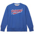 Mitchell & Ness Pistons Playoff Crewneck Sweatshirt in Blue - Front View