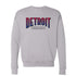 ‘Detroit Basketball’ Unisex Crewneck Sweatshirt in Grey - Front View