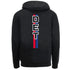 Pistons Statement DET Stripe Hooded Sweatshirt in Black - Back View