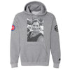 Pistons Rosa Parks Portrait Pullover Hood in Grey - Front View