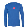 Unisex Pistons Primary Logo Long-Sleeve Triblend T-Shirt in Blue - Front View