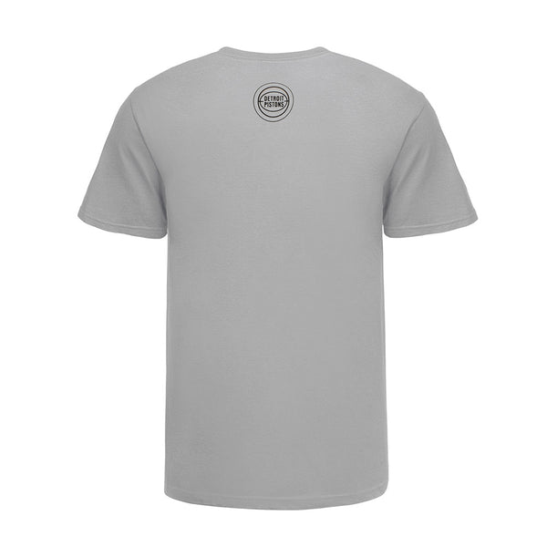 Mitchell & Ness Pistons Championship Rings T-Shirt in Gray - Back View