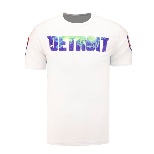 Pro Standard Pistons Dip Dye Embordered T-Shirt in White - Front View