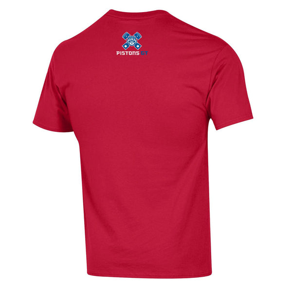 Pistons GT Champion NBA 2K League T-shirt in Red - Back View