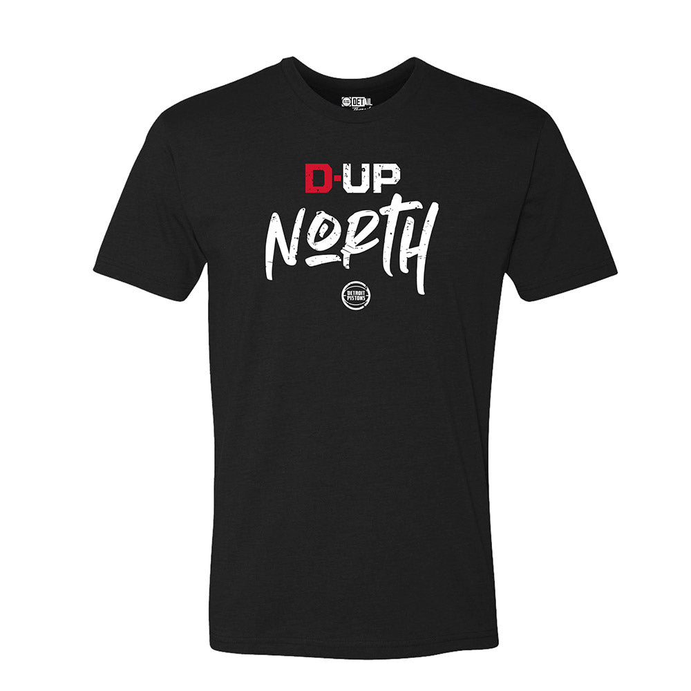Pistons D Up North Script T shirt