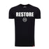 Sportiqe Pistons Restore Comfy T-Shirt in Black - Front View