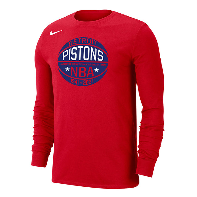 Mitchell & Ness Detroit Pistons Long Sleeve Mens Jumper FCNKDA18014 DPIROYA