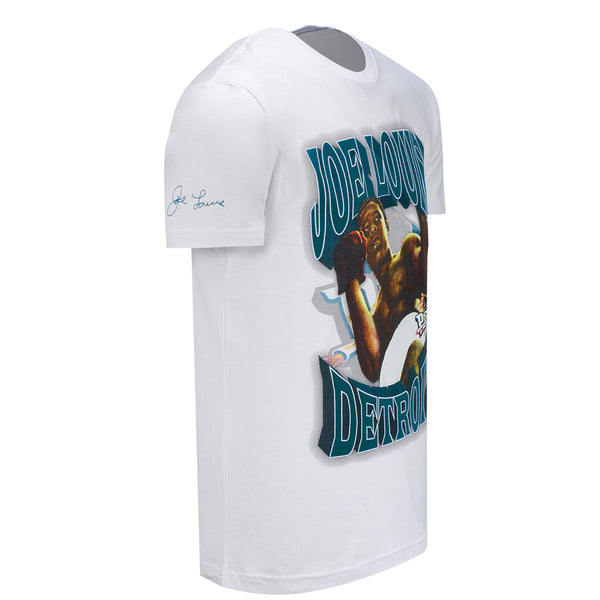 Mitchell & Ness Pistons Joe Louis T-Shirt in White - Side View