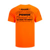 DETail Threads Pistons Garage Power T-Shirt in Orange- Back View