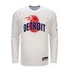 Nike Pistons Remix Edition T-Shirt in White - Front View