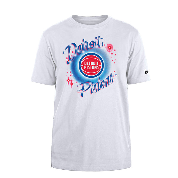 New Era Awake Pistons T-Shirt in White - Front View