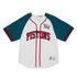 Mitchell & Ness Pistons Button Tee in White - Front View