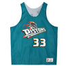 Mitchell & Ness Pistons Grant Hill Name & Number Reversible Mesh Tank Top in Blue - Front View
