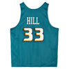 Mitchell & Ness Pistons Grant Hill Name & Number Reversible Mesh Tank Top in Blue - Back View