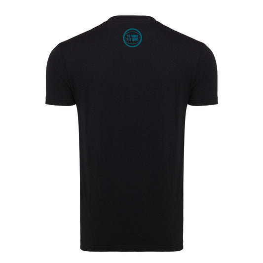 Sportiqe Pistons 313 Retro Flame T-Shirt in Black - Back View