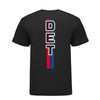 Pistons Statement DET Stripe T-Shirt in Black - Back View