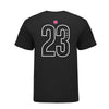 Pistons 313 Jaden Ivey Name & Number T-Shirt in Black - Back View