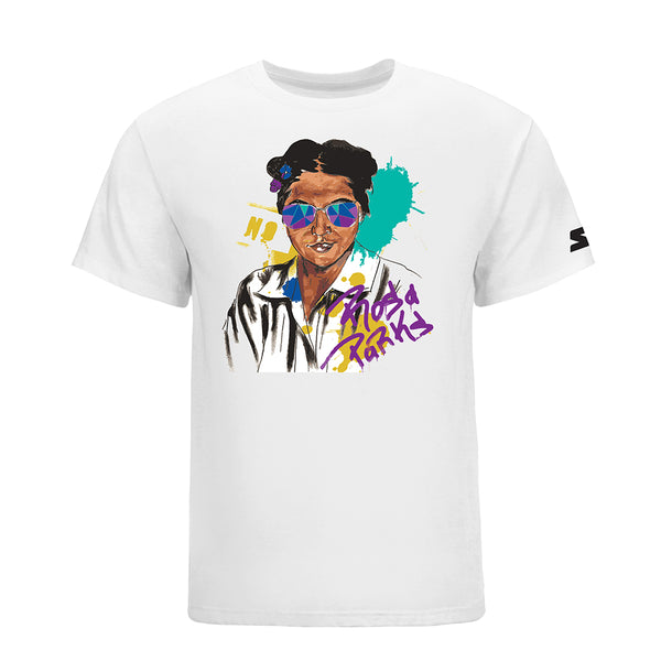 Pistons Rosa Parks T-Shirt in White - Front View