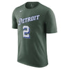 Nike Pistons City Edition Cade Cunningham Name & Number T-Shirt in Green - Front View