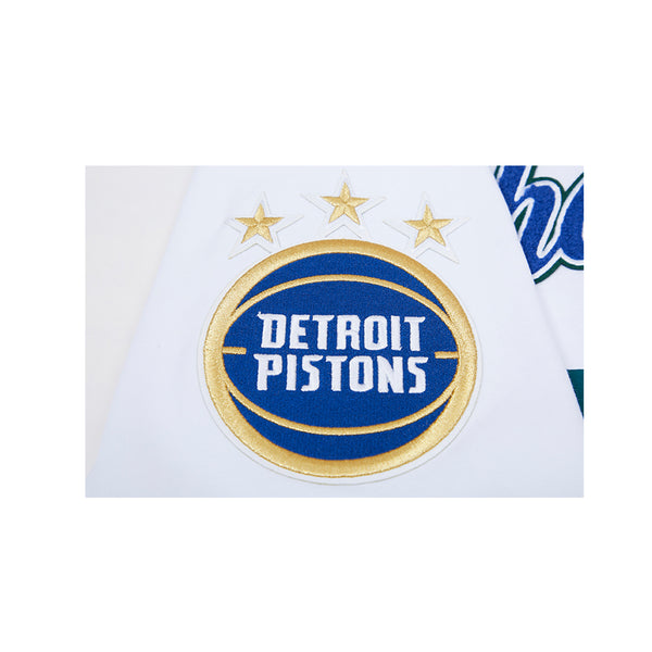 Pro Standard Pistons City Edition DK T-Shirt in White - Close Up Patch View
