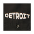 DETail Threads Pistons Garage Work Shirt in Black - Close up View of Detroit text