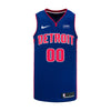Detroit Pistons Personalized Youth Nike Icon Swingman Jersey in Blue - Front View