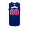 Detroit Pistons Personalized Youth Nike Icon Swingman Jersey in Blue - Back View