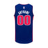 Detroit Pistons Personalized Youth Nike Icon Swingman Jersey in Blue - Back View