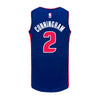 Cade Cunningham Youth Nike Icon Swingman Jersey in Blue - Back View