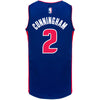 Cade Cunningham Nike Icon Swingman Jersey in Blue - Back View