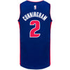 Cade Cunningham Nike Icon Swingman Jersey in Blue - Back View