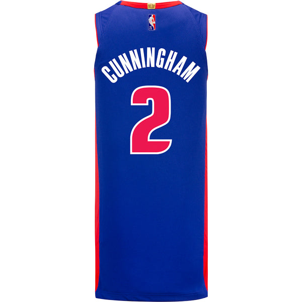Cade Cunningham Nike Authentic Icon Jersey in Blue - Back View