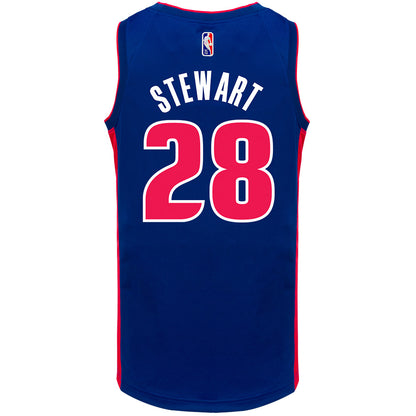 Isaiah Stewart Nike Diamond Icon Swingman Jersey in Navy - Back View