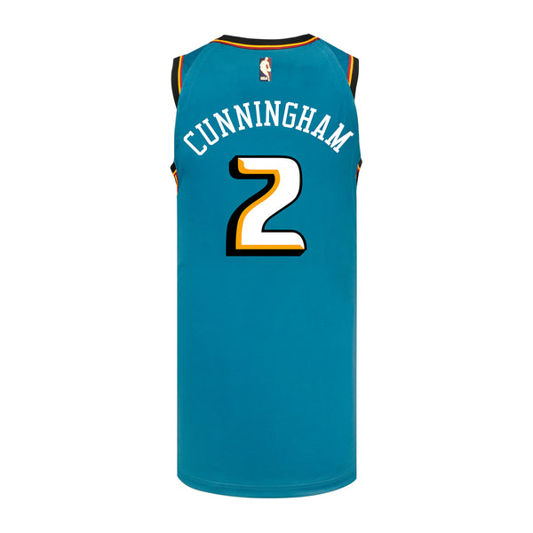 Cade Cunningham Nike Youth Hardwood Classic Swingman Jersey in Blue - Back View
