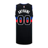 Detroit Pistons Personalized Youth Jordan Brand Statement 22-23 Swingman Jersey in Black - Back View