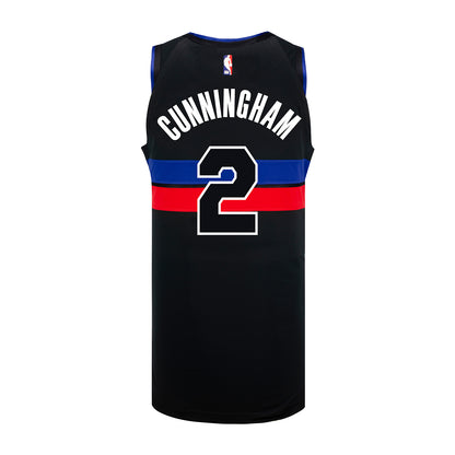 Cade Cunningham Jordan Brand Youth Statement 22-23 Swingman Jersey in Black - Back View