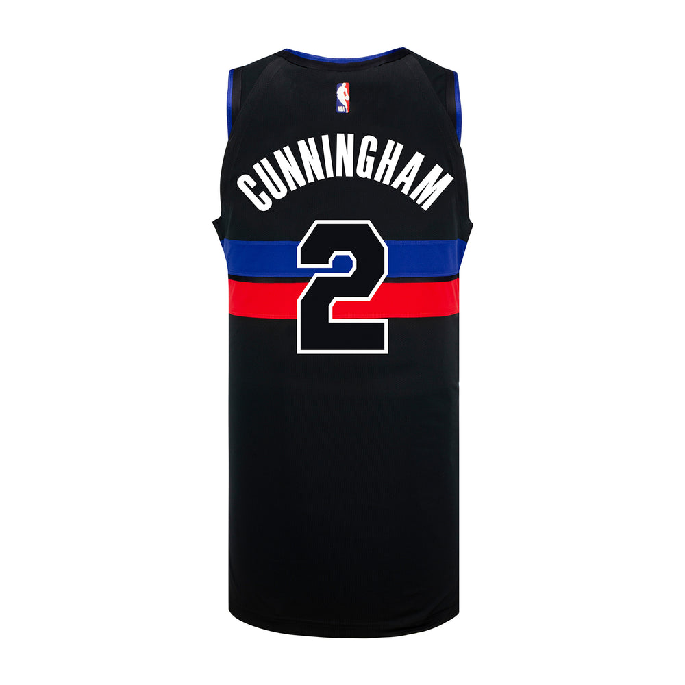 Nike Youth Hardwood Classic Detroit Pistons Cade Cunningham #2 Dri-Fit Swingman Jersey - Blue - L Each