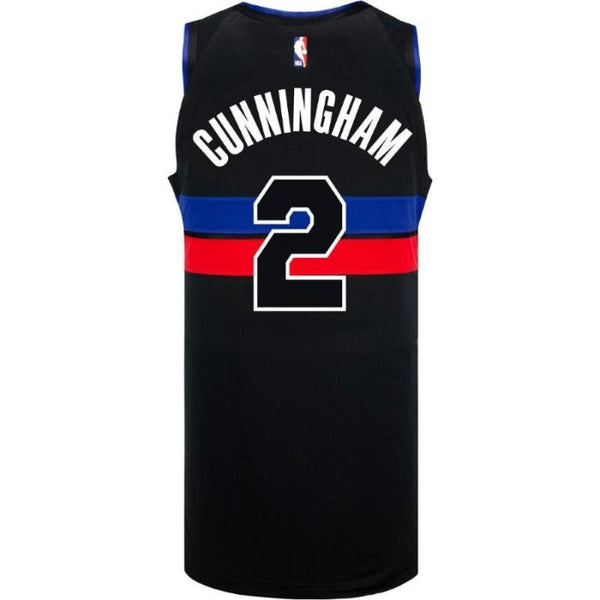 Cade Cunningham Jordan Brand Statement 22-23 Swingman Jersey in Black - Back View