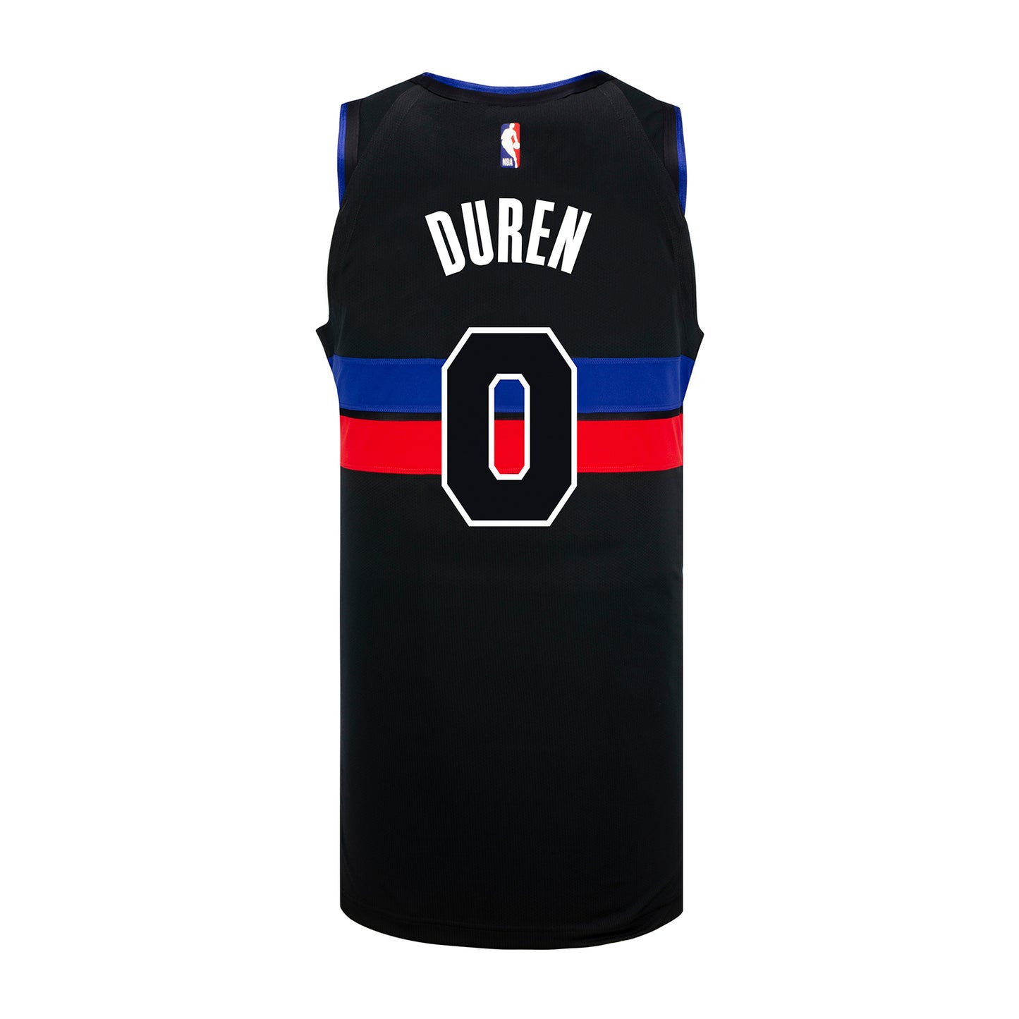 Jalen Duren Jordan Brand Youth Statement 22-23 Swingman Jersey in Black - Back View