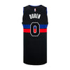 Jalen Duren Jordan Brand Youth Statement 22-23 Swingman Jersey in Black - Back View