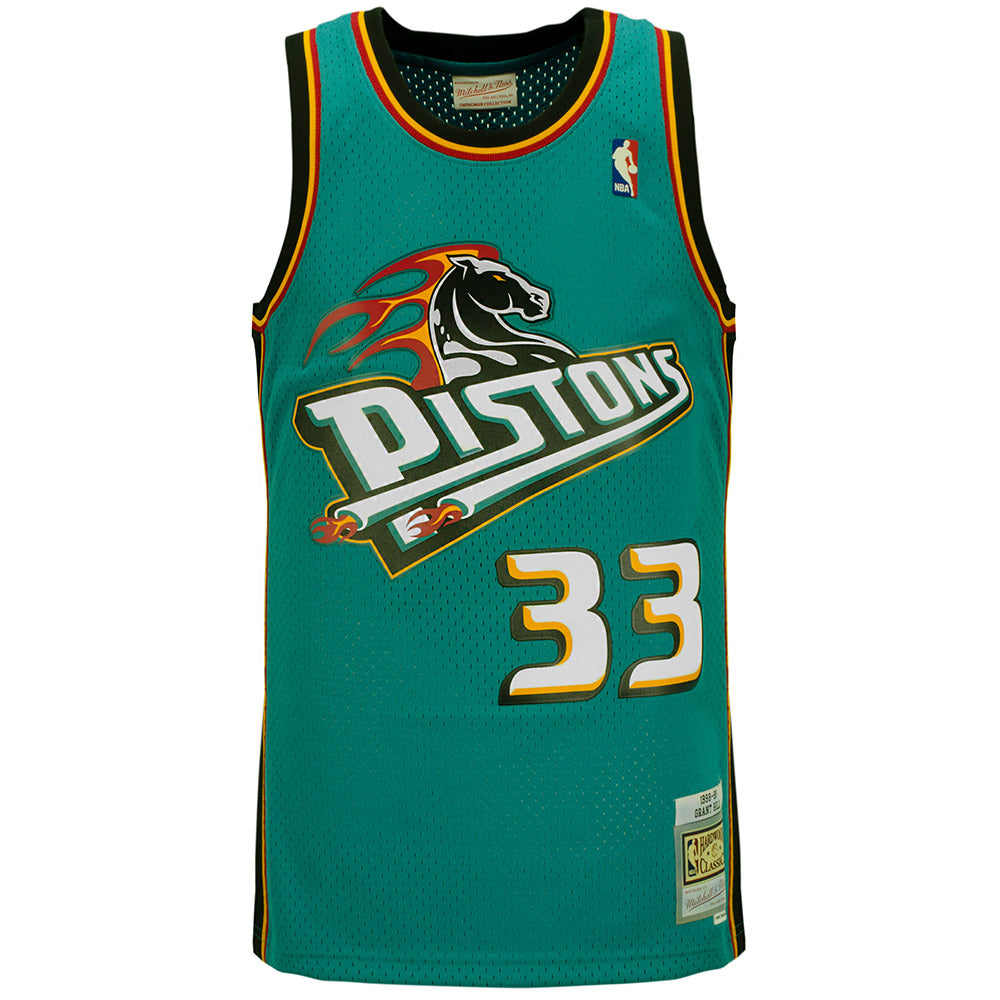 Detroit Pistons Mitchell & Ness 1998 Grant Hill Throwback Jersey in Green - Front View