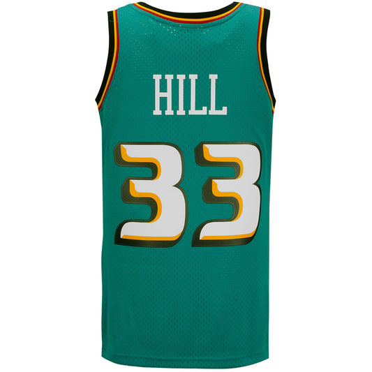 Detroit Pistons Mitchell & Ness 1998 Grant Hill Throwback Jersey in Green - Back View