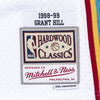 Mitchell & Ness Pistons 1998-99 Grant Hill Throwback Jersey in White - Close Up View