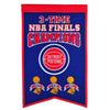 Detroit Pistons 14x22 3-Time NBA Champions Banner