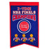Detroit Pistons 14x22 3-Time NBA Champions Banner in Red and Blue - Front view