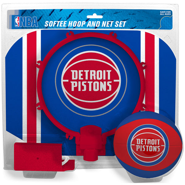 Detroit Pistons Softee Hoop Set in Blue and Red - Front View