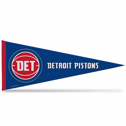 Detroit Pistons 12x30 DET Pennant in Blue - Front View