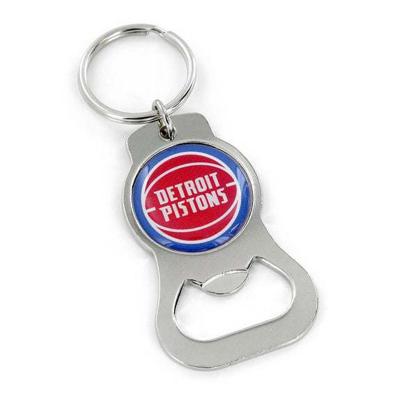 Detroit Pistons Bottle Opener Keychain - Front View