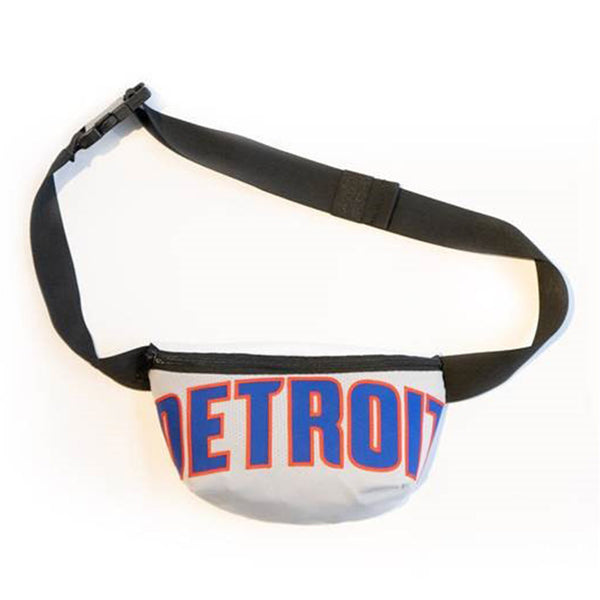 Detroit Pistons Fanny Pack in Black and White - Front View