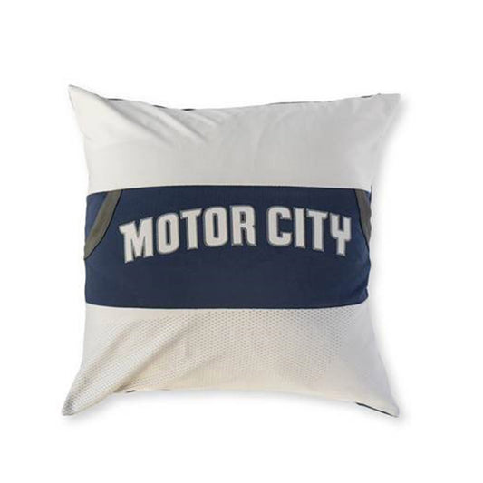 Detroit Pistons Pillow in White and Navy - Front View